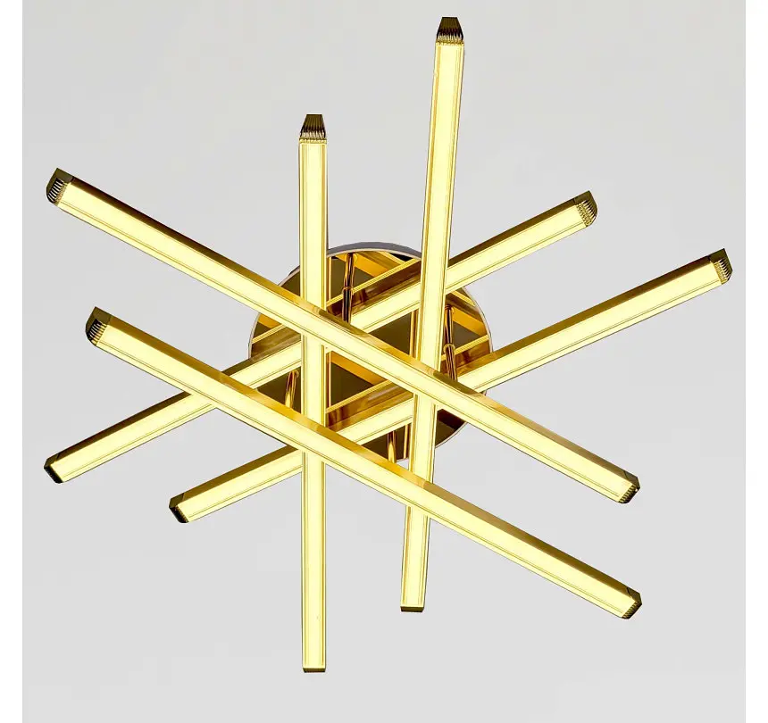 Золота стельова LED-люстра Artlight W165/6GD 85 Вт, 3 режими світла, 73×71 см, від 16-25 м² - фото 4