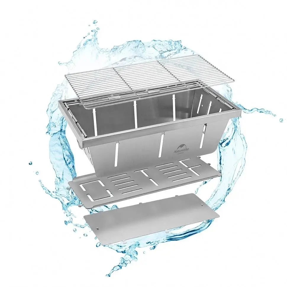 Гриль портативный Naturehike Picnic BBQ Grill NH20CJ006 р-р L сталь - фото 5