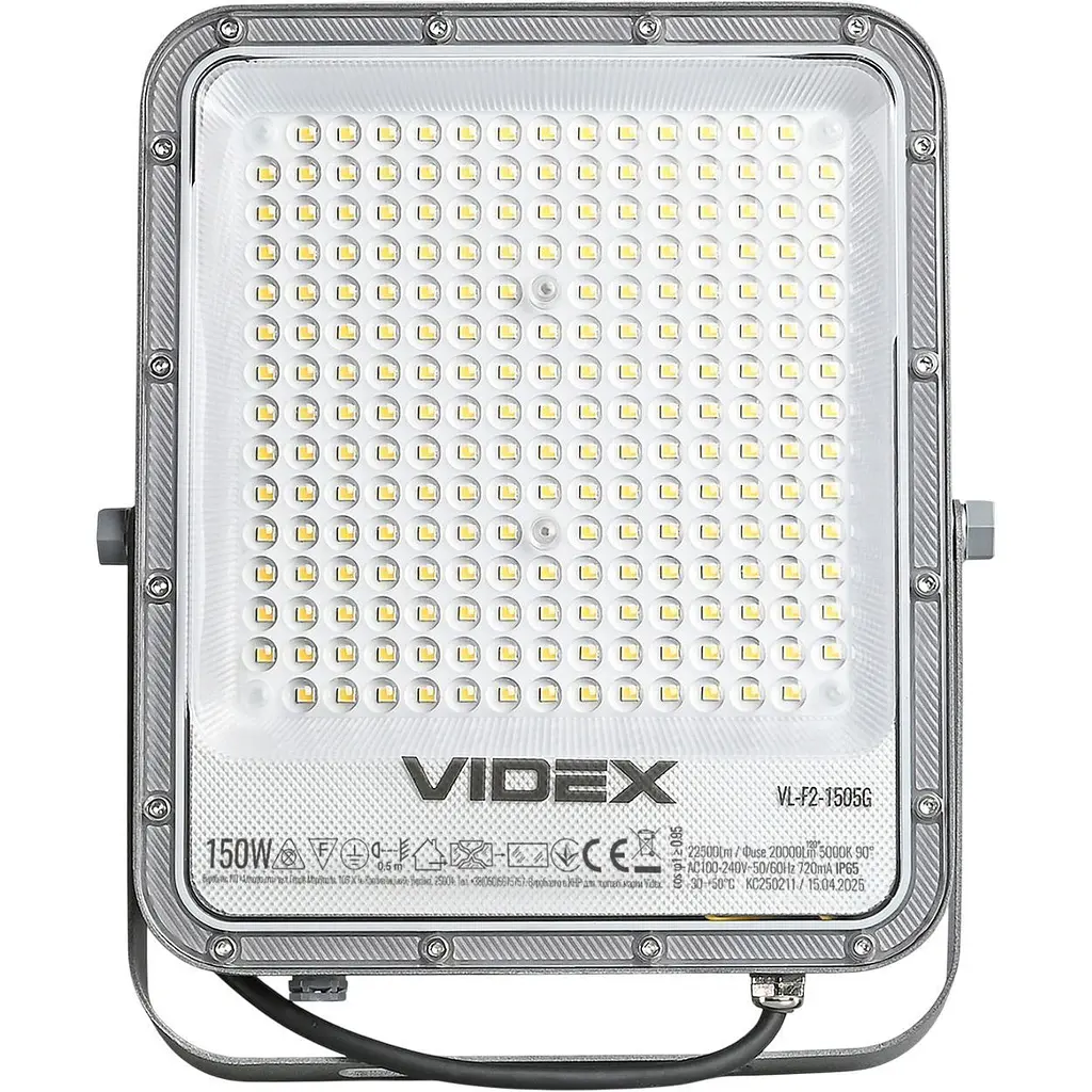 Світлодіодний прожектор Videx Premium F2 150W 5000K (VL-F2-1505G) [144856] - фото 4