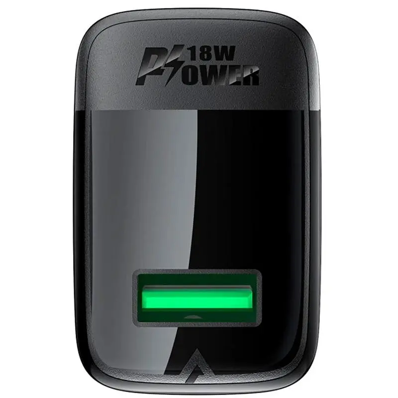 МЗП Acefast A90 QC3.0 18W (1USB-A) Black - фото 3
