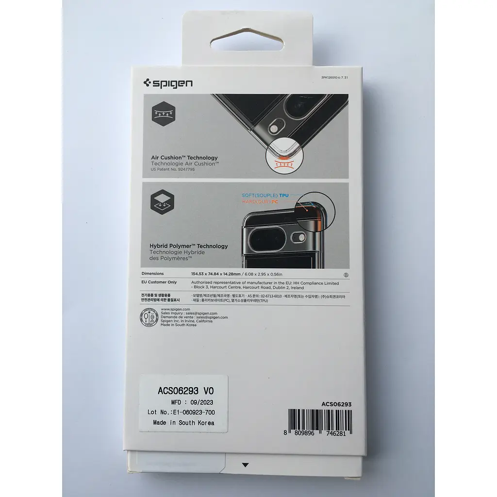 Оригиинальный противоударный чехол Spigen Ultra Hybrid для Google Pixel 8 (6.2") Clear ACS06278 прозрачный  - фото 4