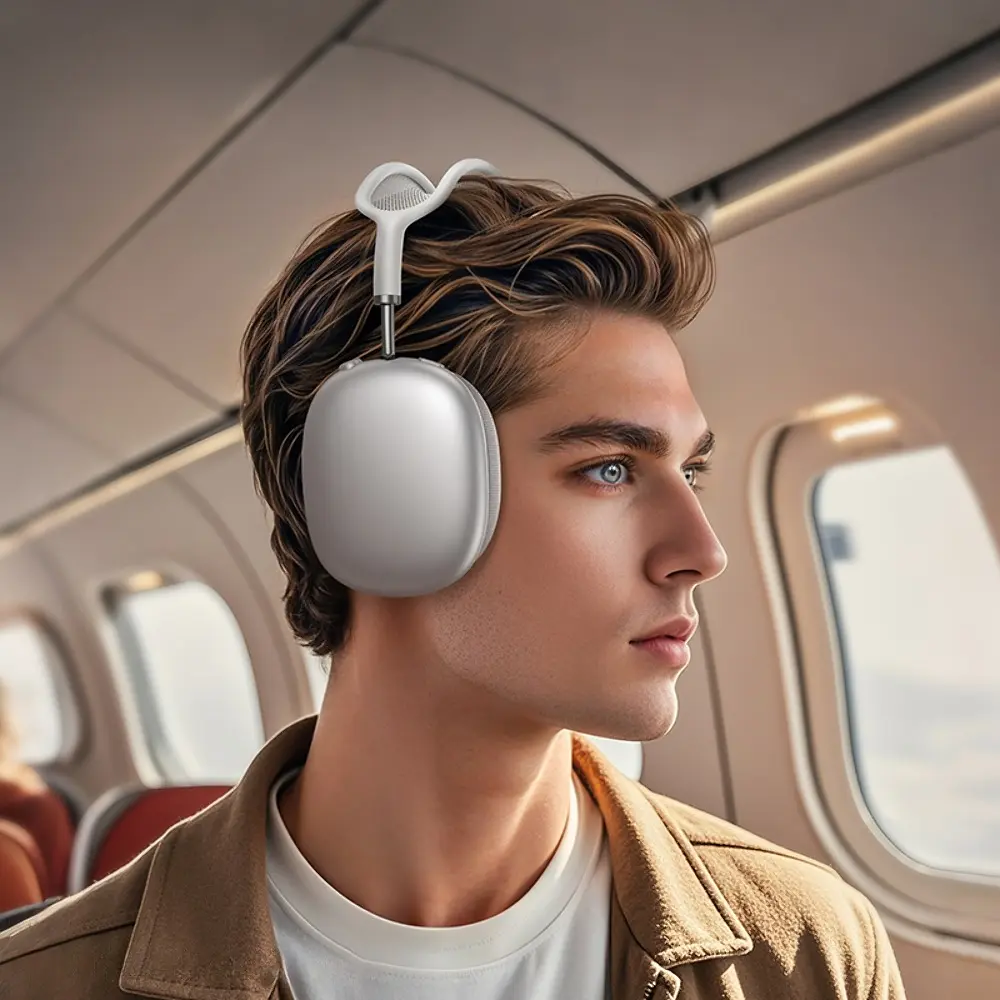 Беспроводные наушники Hoco W58 headphones, ANC, BT5.4, 500mAh, 40-50h, Type-C, Smart Case, silver - фото 5