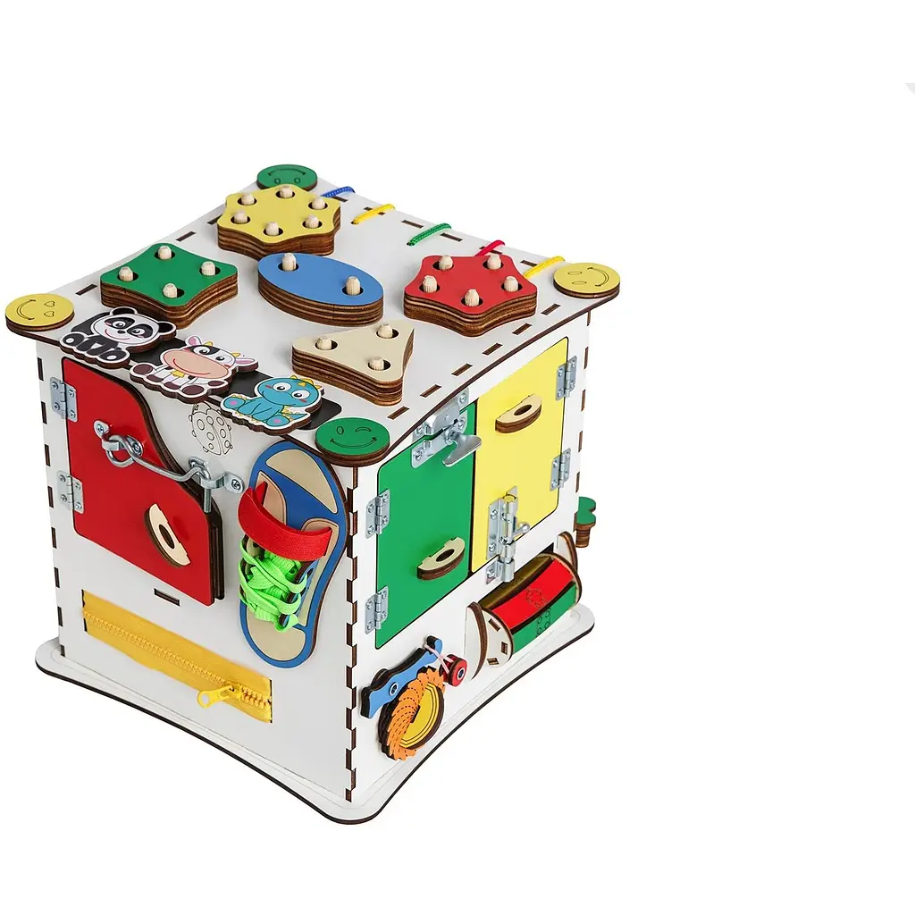 Бизикуб GoodPlay развивающий 25х25х25 см (K008) - фото 8