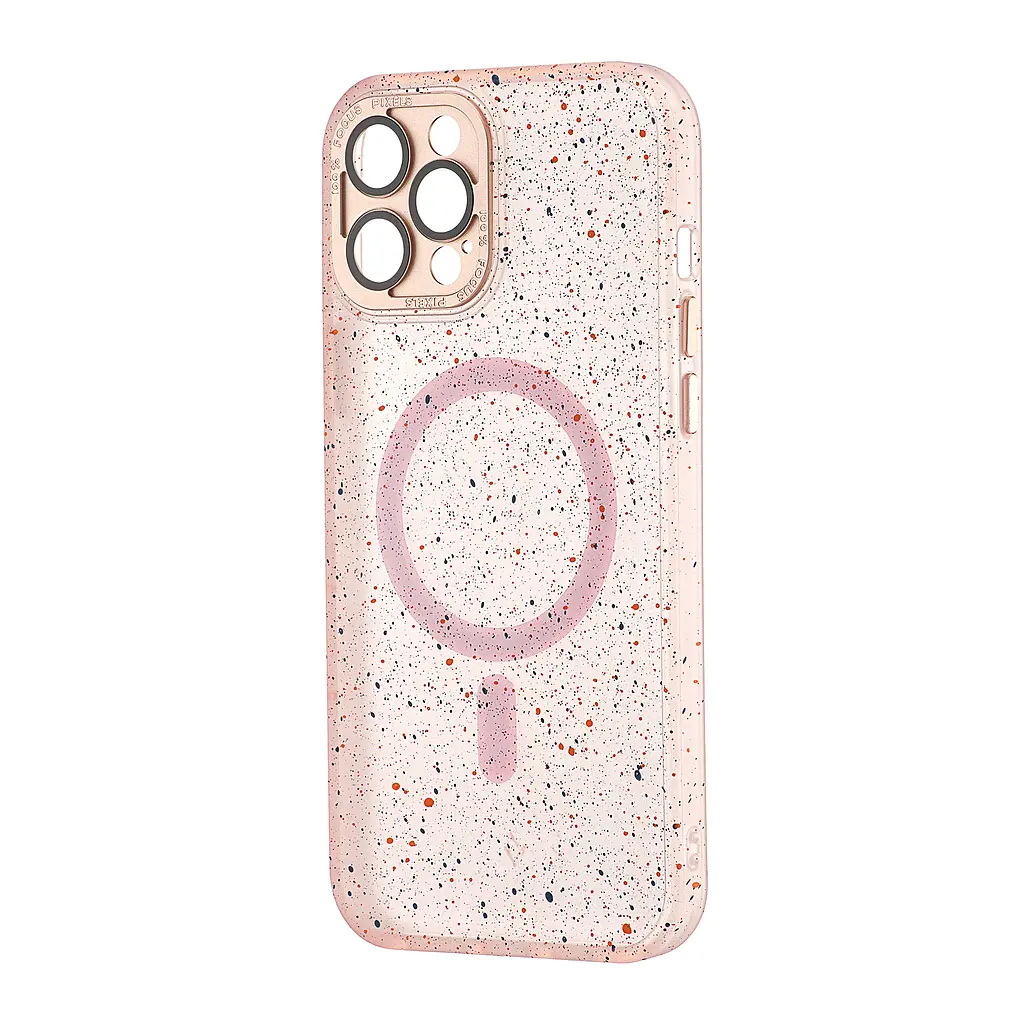 Чохол Splatter with MagSafe Protected Camera iPhone 12 Pro Max Pink