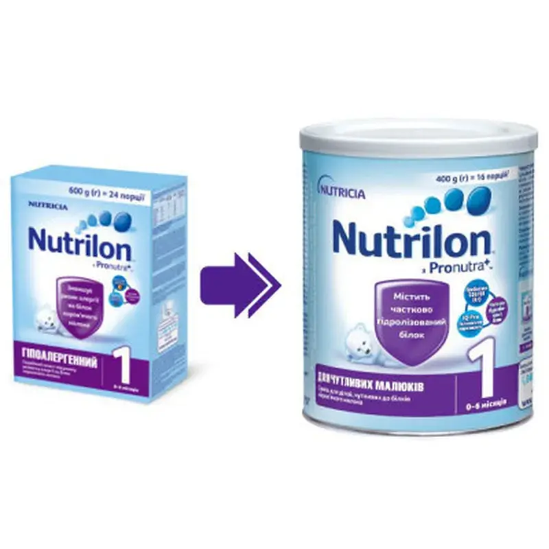 Дитяча суміш Nutrilon 1 Нутрілон для чутливих малюків 400 г (8718117612802) - фото 2