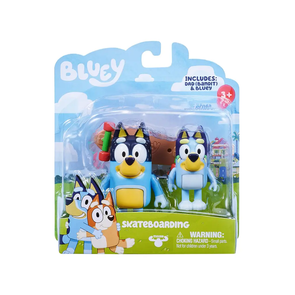 Ігровий набір 2 фігурки Bluey Скейтборд (125400) - фото 3