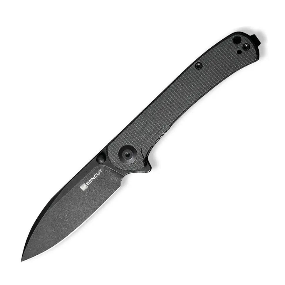 Ніж складний Sencut Scepter SA03G чорний - чорне лезо Micarta - фото 2