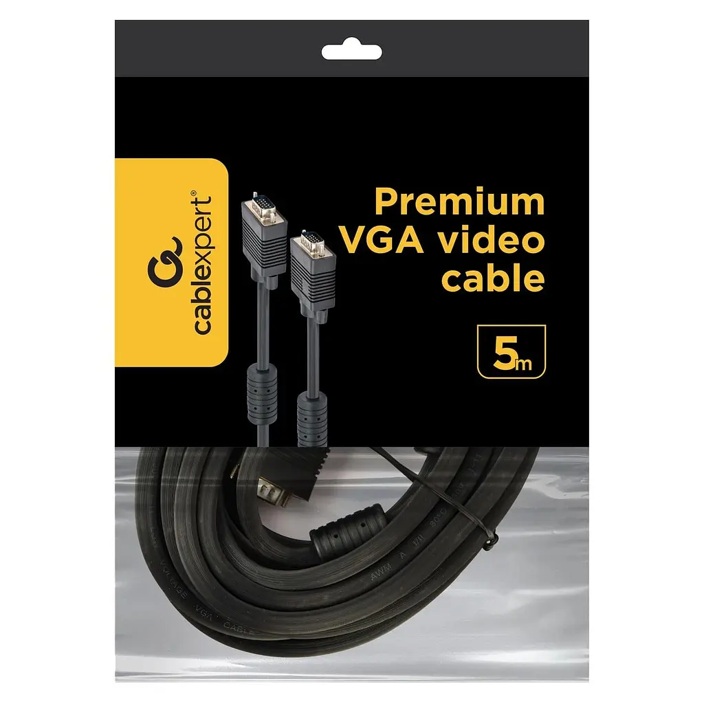 Кабель Cablexpert VGA-VGA 5 м (CC-PPVGA-5M-B) - фото 2