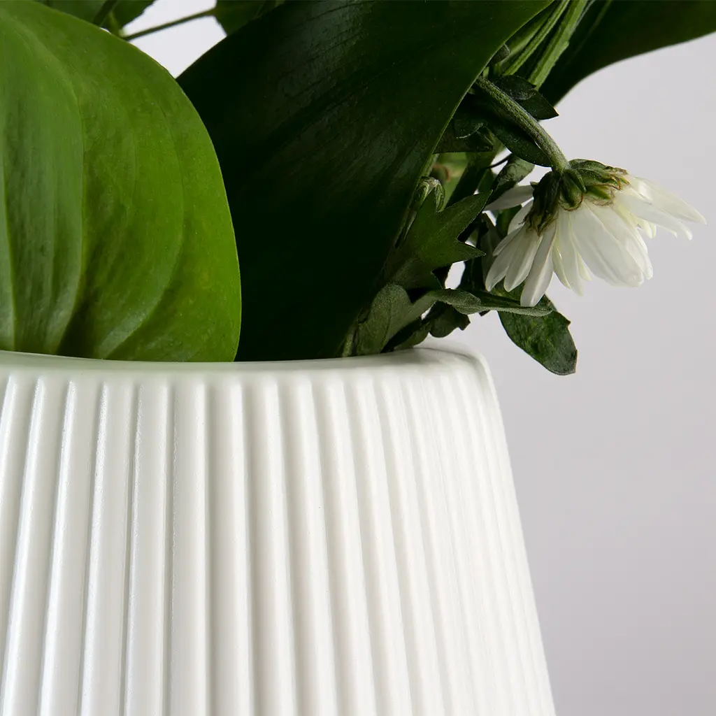 Ваза декоративная МВМ My Home, 20 см, белая (DH-FLOWERS-04 WHITE) - фото 6