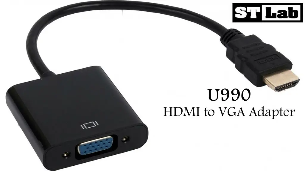 Конвертер ST-Lab U-990 HDMI male папа VGA female мама - фото 2