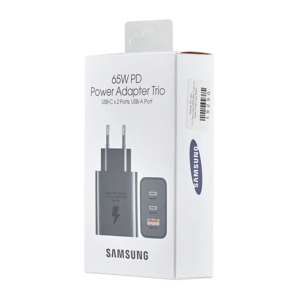 Мережевий зарядний пристрій Samsung T6530 65W Type-C to Type-C High c0py Чорний - фото 2
