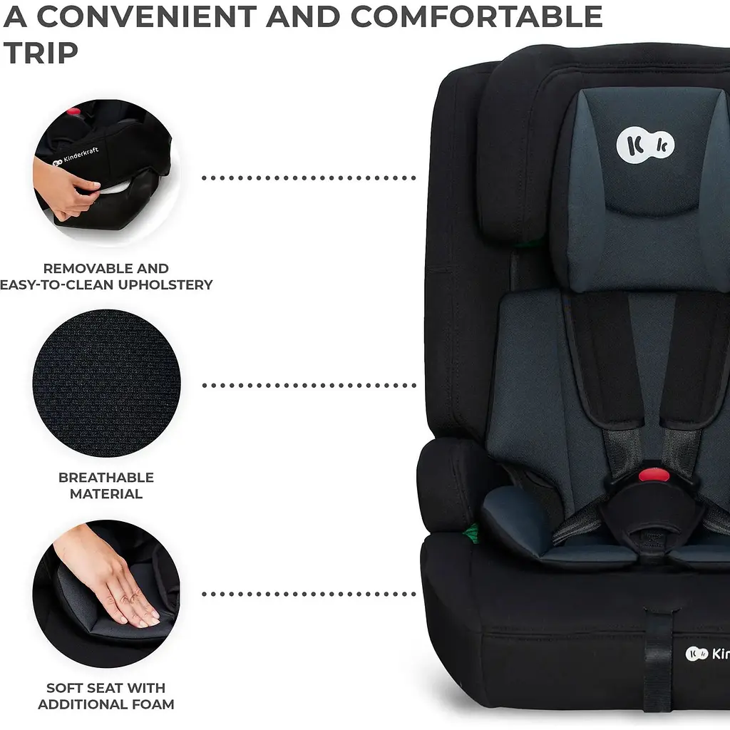 Автокрісло Kinderkraft Safety Fix 2 i-Size Black KCSAFI02BLK0000 (00-00305218) - фото 11