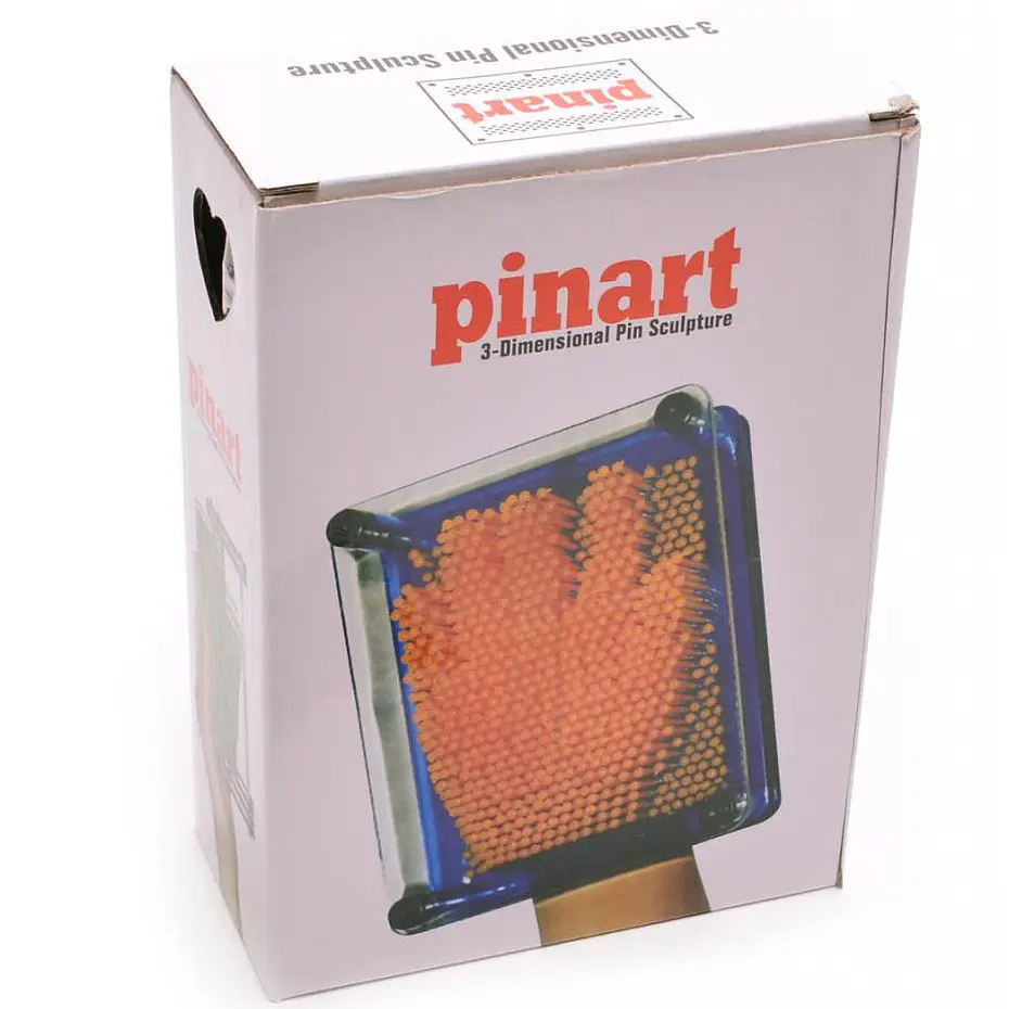 Експрес скульптор Pinart 3D Пін-арт іграшка для творчості та антистрес, сувенір з відбитком руки настільний декор 17.5 см синій - фото 7