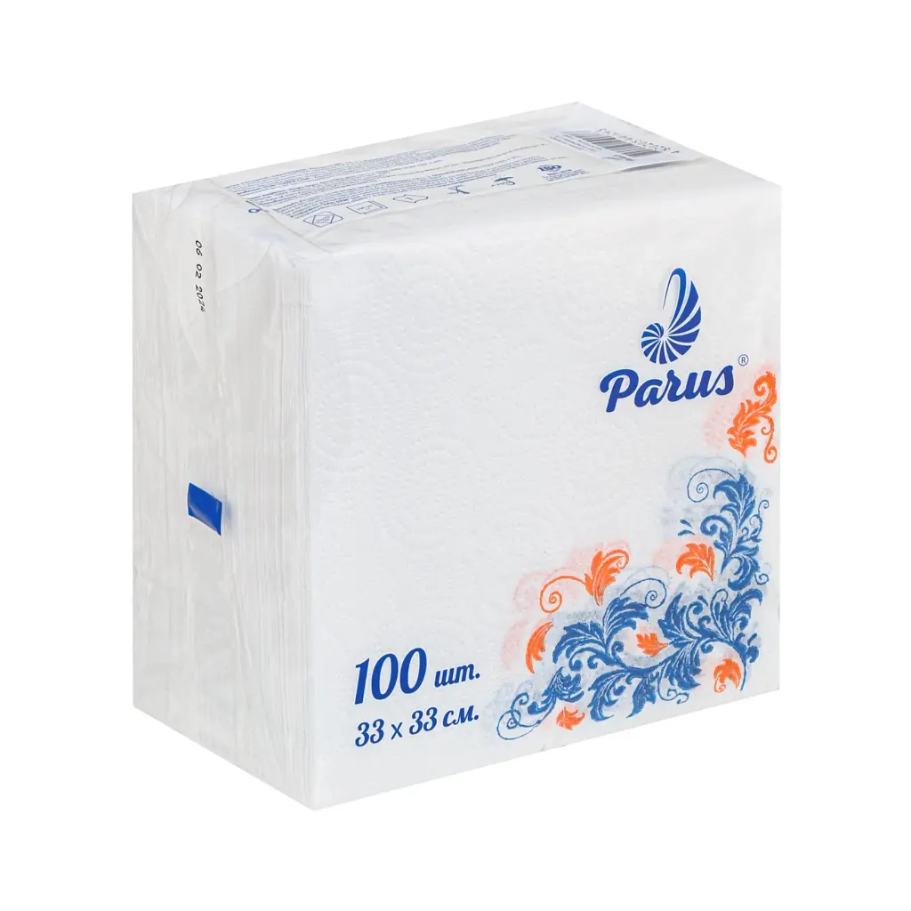 Салфетки столовые Parus 1 слой 33х33 см 100 шт. (4820205440243)