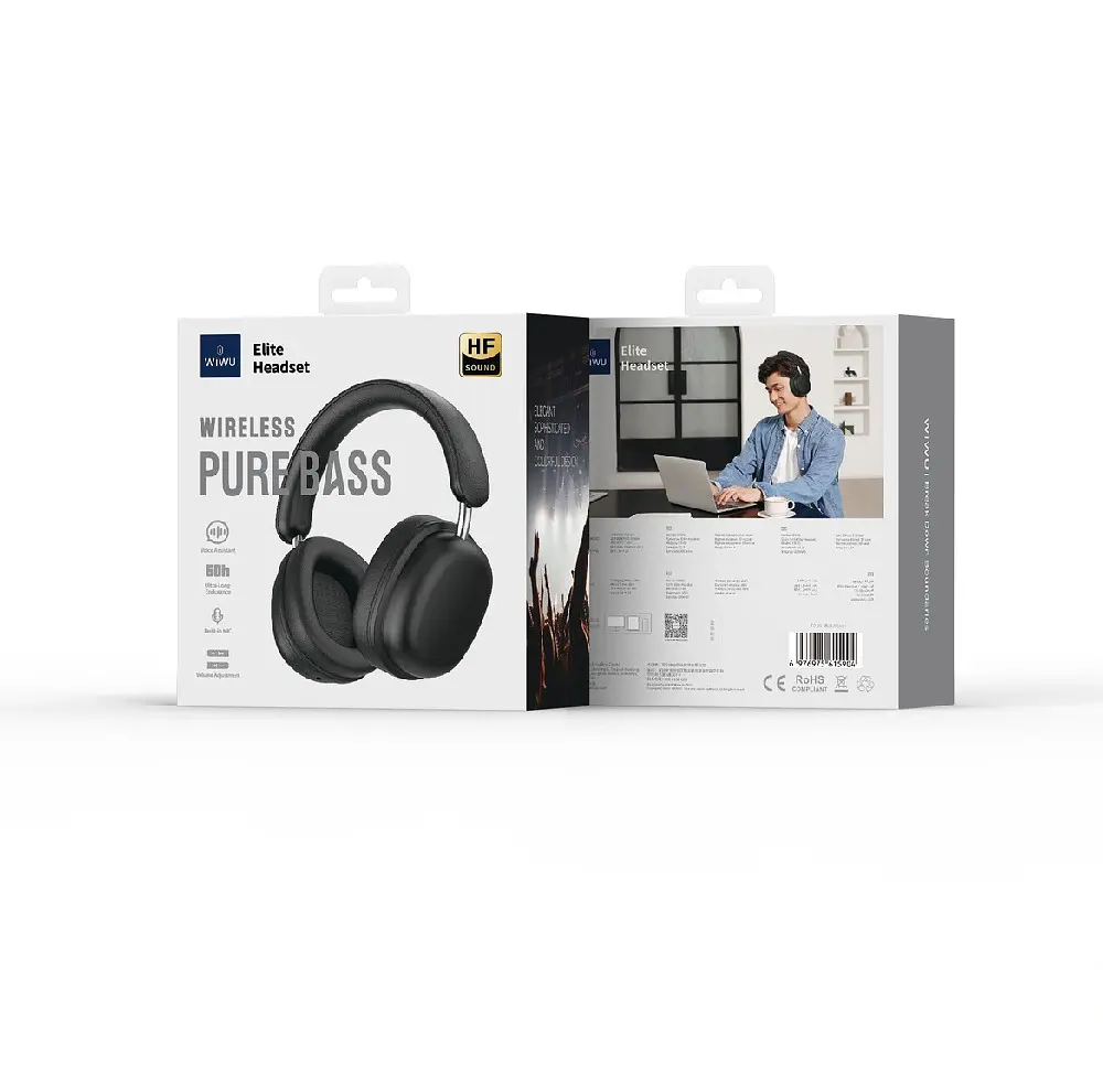 Бездротові накладні навушники WIWU Elite Headset TD-05 Black - фото 6
