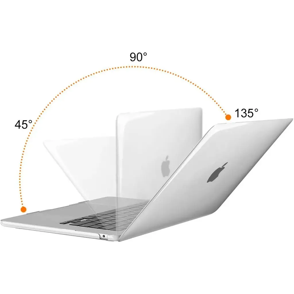 Пластикова накладка (верх та низ) HardShell Case для Apple MacBook Air 15.3` M2 A2941 2023 Crystal Grey [98197] - фото 3