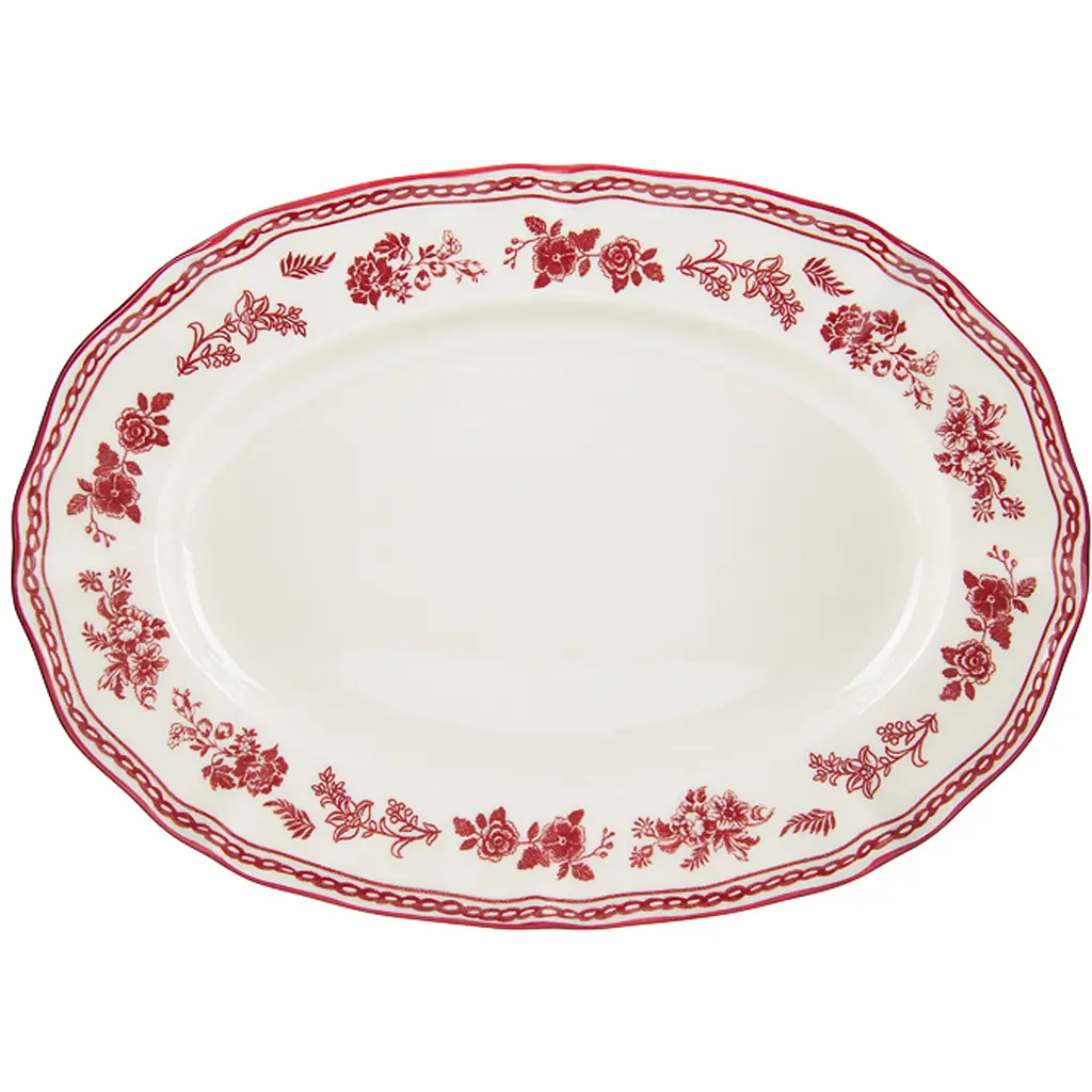 Овальне блюдо Lefard Red Castle порцеляна 25 см (359-507)