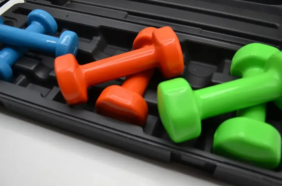 Набор гантелей в кейсе 6 кг PowerPlay 4103 Fitness Dumbells 2 шт*0,5 кг, 2 шт*1 кг, 2 шт*1,5 кг (PP_4103_6kg) - фото 5