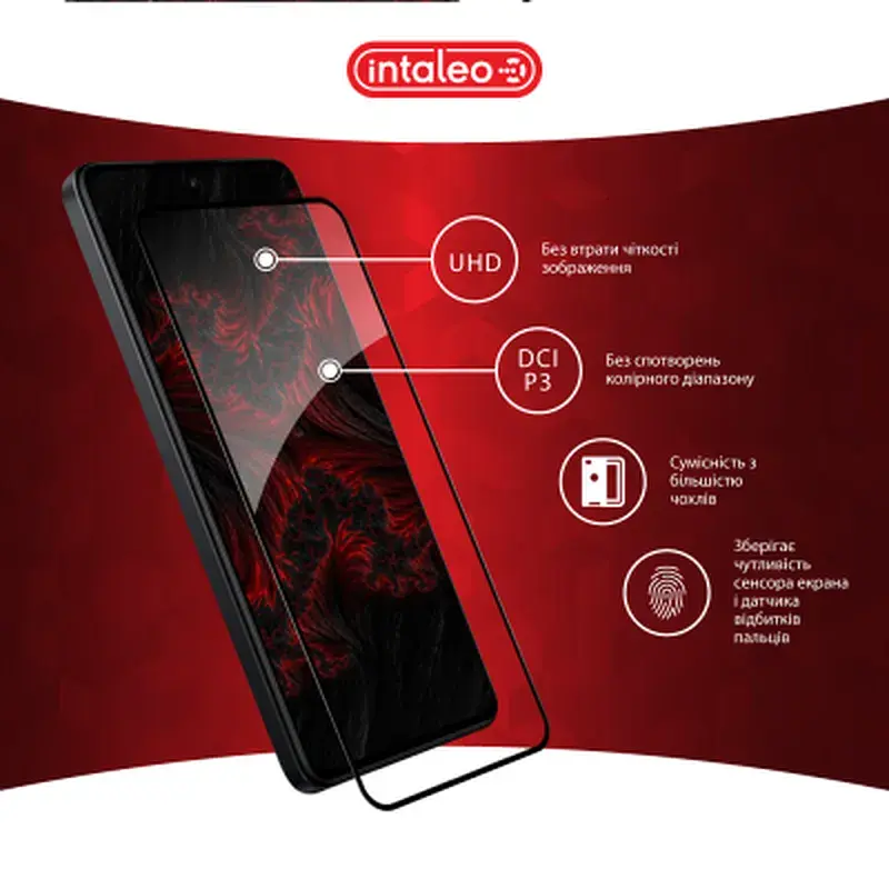 Скло захисне Intaleo Full Glue Xiaomi Redmi 13 Black (1283126592935) - фото 4
