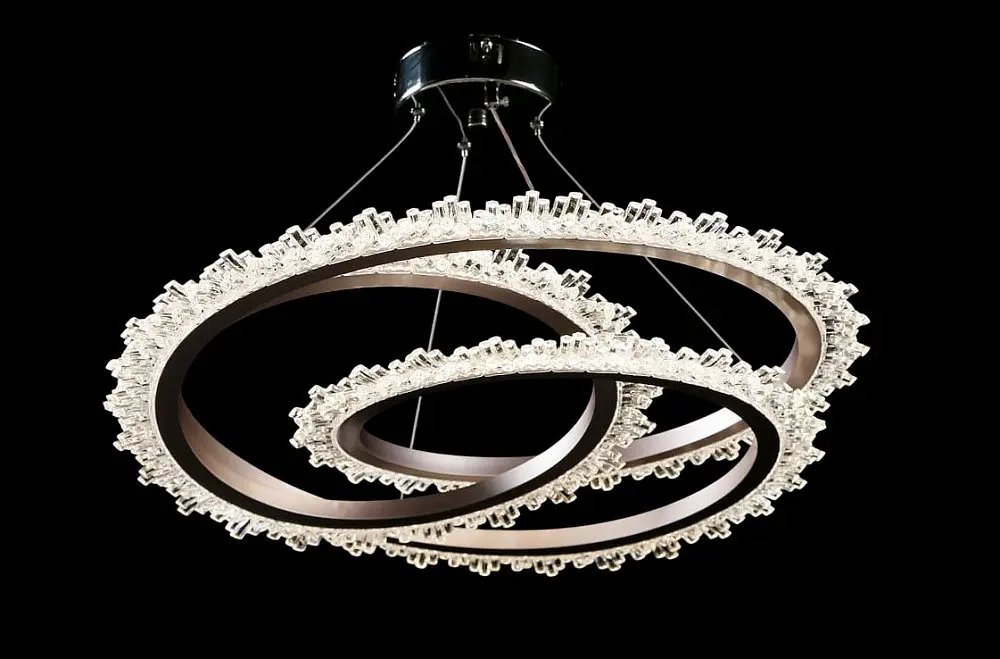 Люстра стельова LED Splendid Ray L146/1, хром, 1 лампа, регульована висота 30-100 см, діаметр 55 см, сучасний стиль для дому - фото 4
