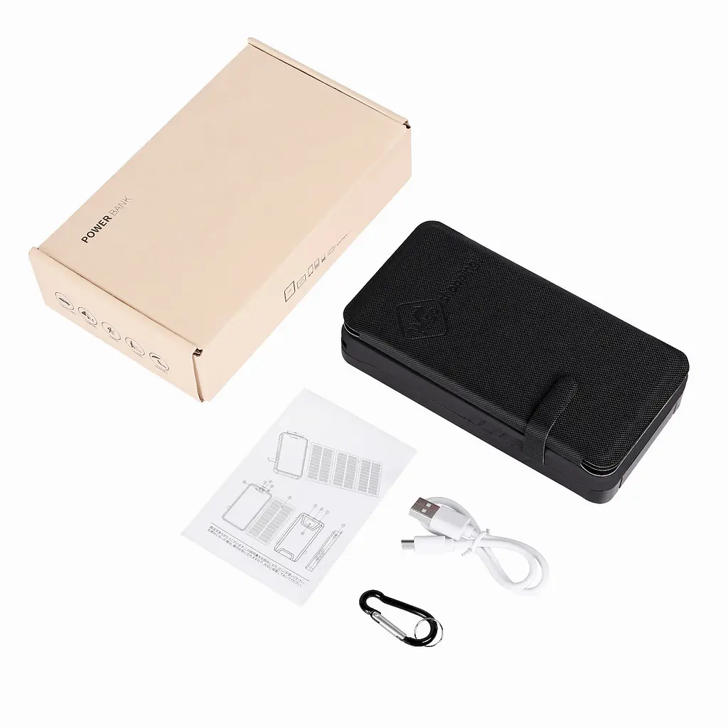 Універсальна зарядна батарея PowerBank iBattery YD-820S 26800mAh із сонячними панелями та ліхтариком (Чорний) - фото 9