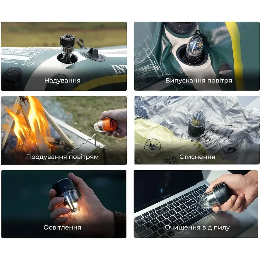 Насос-фонарь кемпинговый Flextail Max Pump 3, оранжевый - фото 9