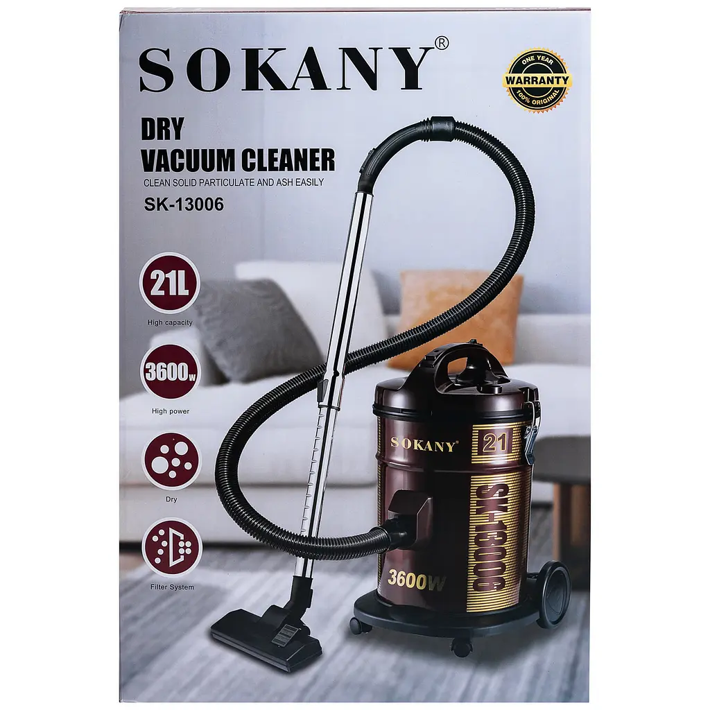 Професійний пилосос SOKANY SK-13006 з мішком 21 л та НЕРА-фільтром, червоний Sokany SK-13006 - фото 30