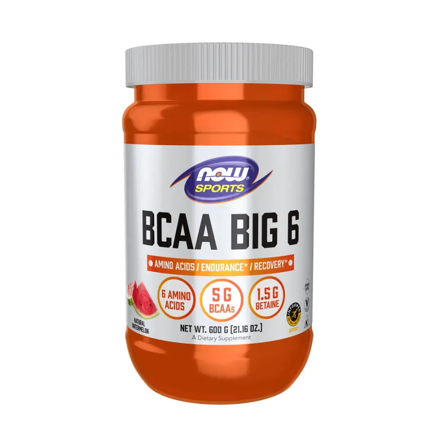 Амінокислота NOW BCAA Big 6 Powder, 600 грам - Кавун