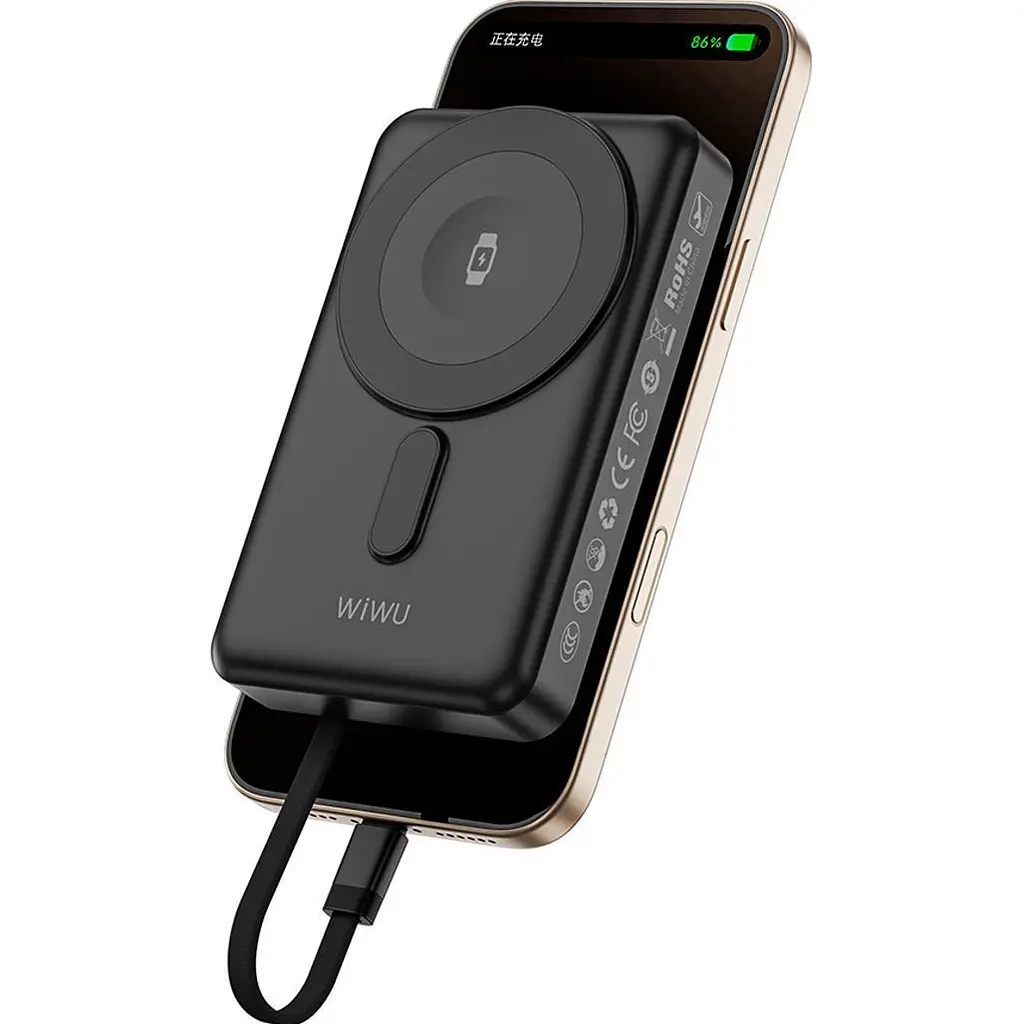 Внешний аккумулятор WiWU Elite Wi-P056 10000mAh 22.5W Black (6977703652383) [161280] - фото 3