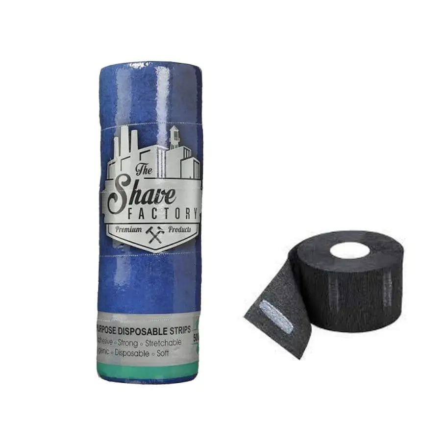 Паперові комірці для стрижки чорні The Shave Factory Premium Neck Strips Black 5х100 шт - фото 2