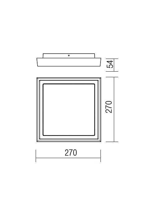 Стельовий світильник BEZEL PL M LED 25W IP54 DB 3000K (SQ) (5.1.2) Redo 9188 - фото 2