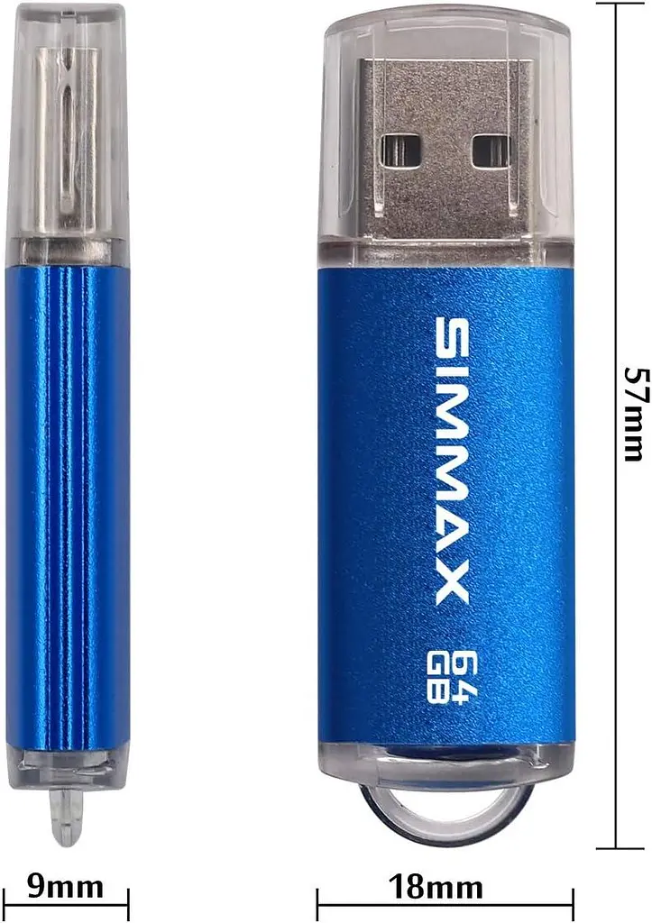 SIMMAX Флеш-накопичувач 64GB 3 Pack 64GB USB 2.0 Flash Drive Ftmb Drive Pen Drive (64GB Рожевий Синій Зелений) - фото 3