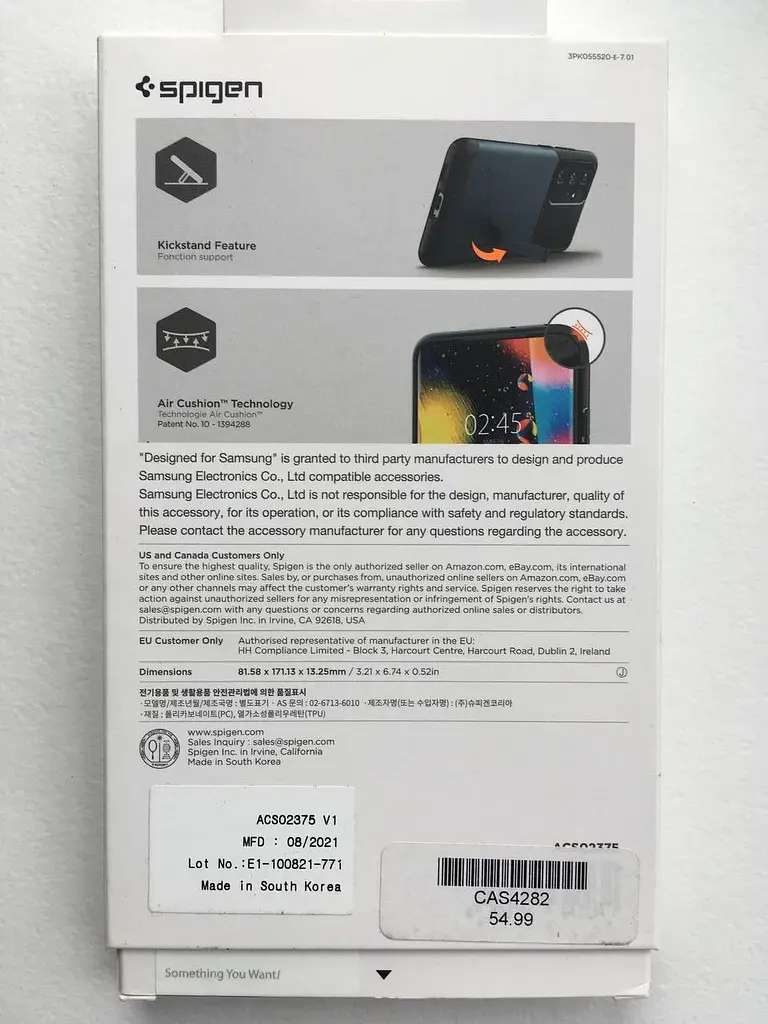 Чохол протиударний із підставкою Spigen Slim Armor ACS02374 для Samsung Galaxy S21 Ultra (6.8") Black - фото 9