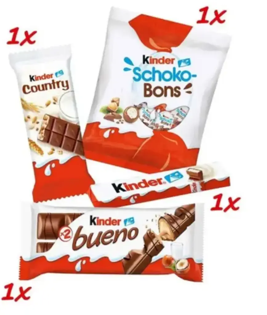 Новорічний набір солодощів з м'якою іграшкою Видра Kinder Maxi Mix 133 г - фото 4