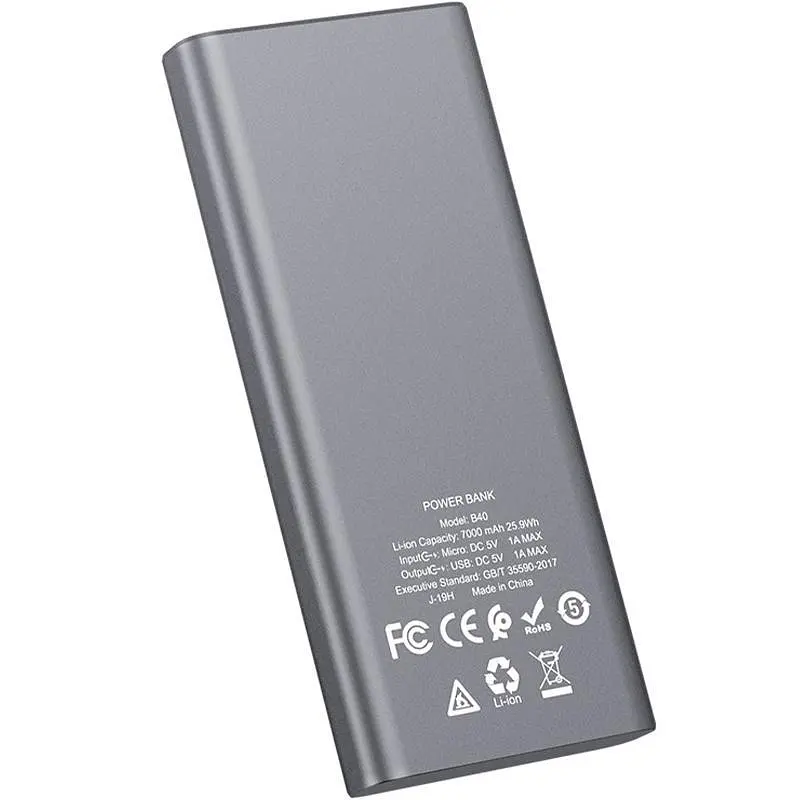 Додаткова батарея Hoco B40 (7000mAh) Metal Grey - фото 3