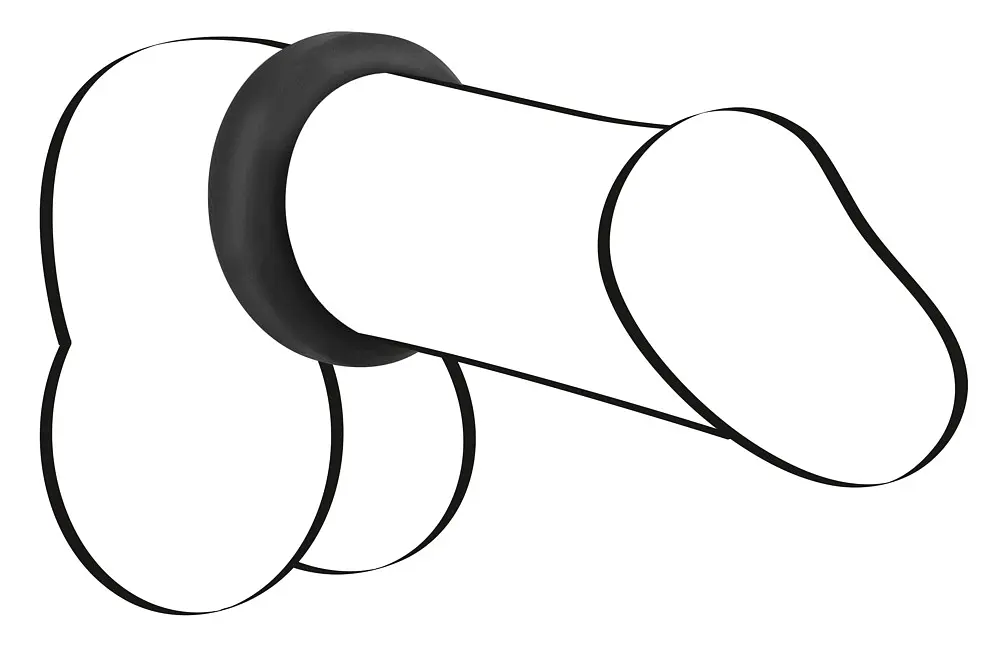 Эрекционное кольцо Black Velvets Cock Ring 3.2 см черный - фото 10