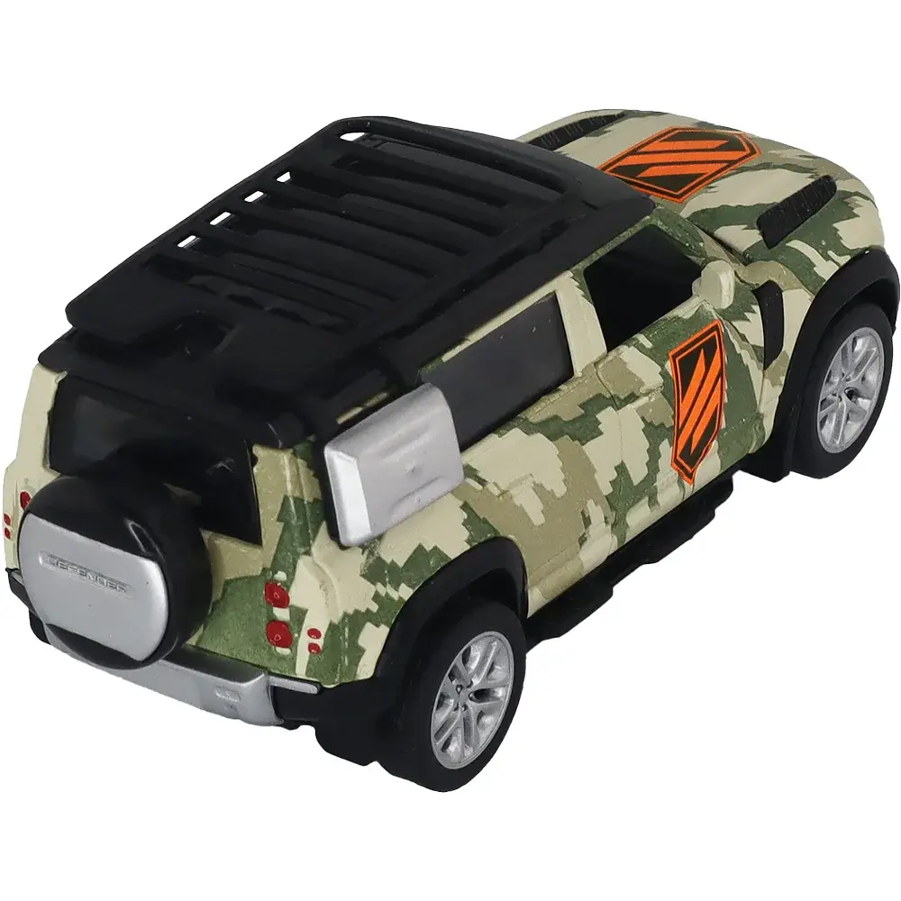 Машинка TechnoDrive серії Шеврони Героїв LAND ROVER DEFENDER 110 "3 ОШБр" - фото 4