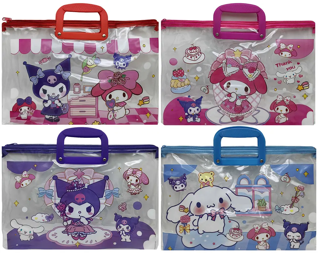 Папка-портфель ПВХ прозора Kuromi, 28x39 см, 30 мкм, 33-KU (В асортименті) - фото 2