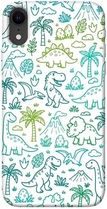 TPU чохол Demsky Dino pattern для Apple iPhone XR (6.1")