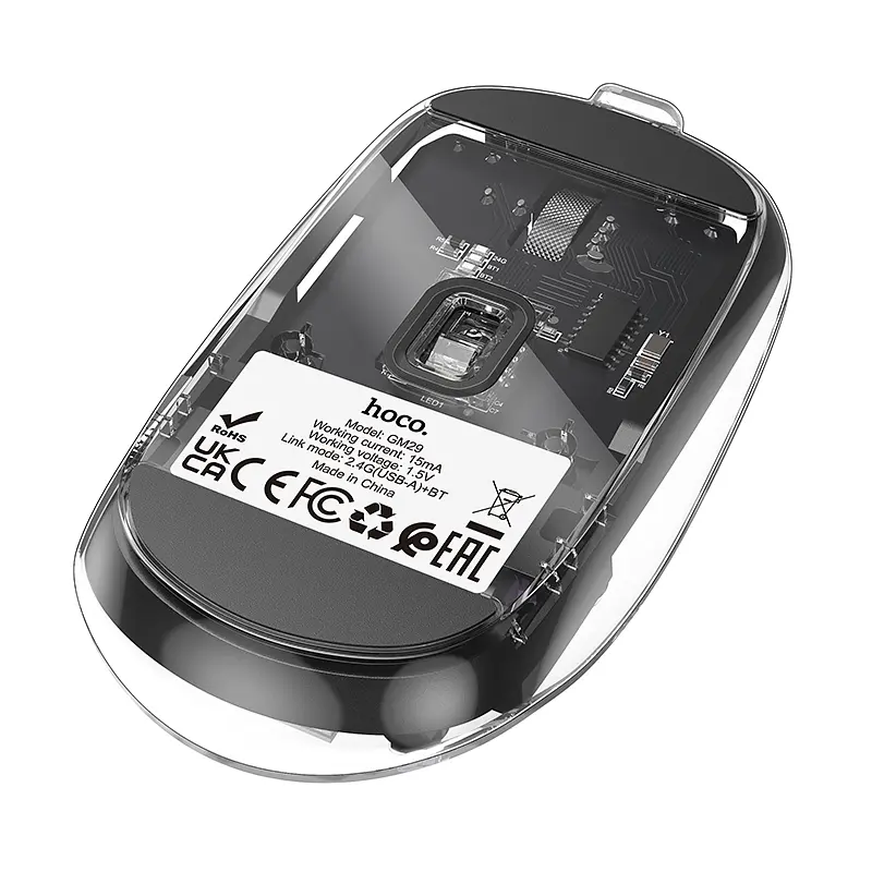 Миша HOCO GM29 Mysterious dual-mode silent wireless mouse Dark Night Black - фото 3