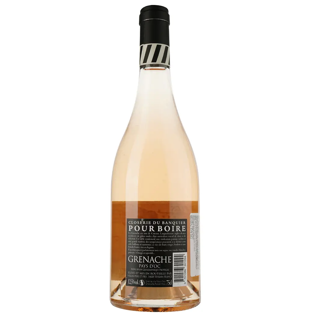 Вино Pour Boire Closerie Du Banquier Grenache IGP Pays D'Oc, рожеве, сухе, 0.75 л - фото 2