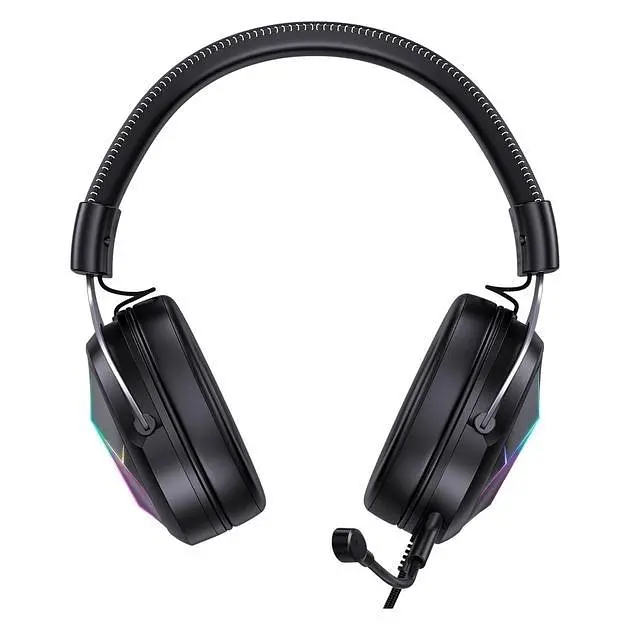 Дротова ігрова гарнітура Onikuma Gaming with LED X10 Pro, USB, 3.5mm, 2.1m, black - фото 5