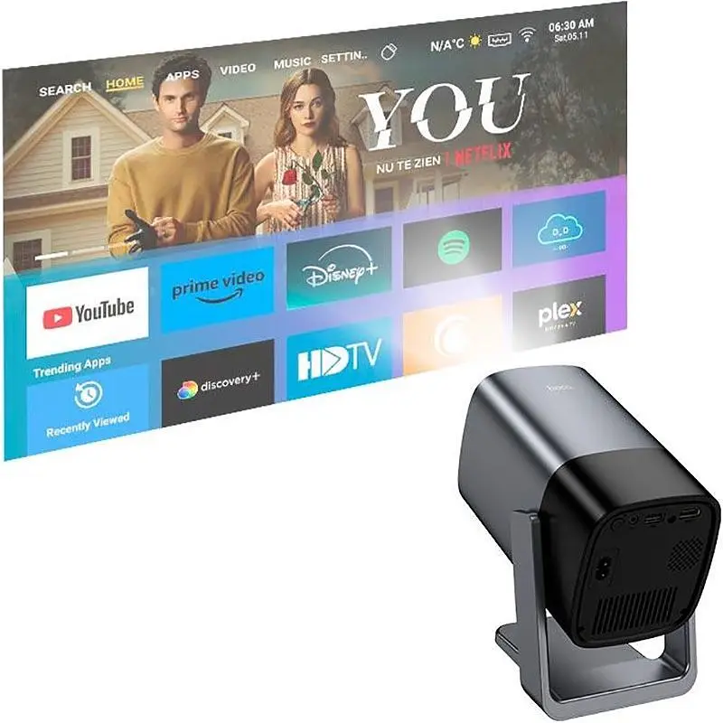 Мультимедийный проектор Hoco DT7 Grey [158017] - фото 7