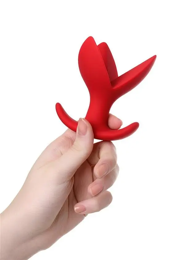 Анальна пробка ToDo Expander Plug Flower 9 см (червоний) - фото 5