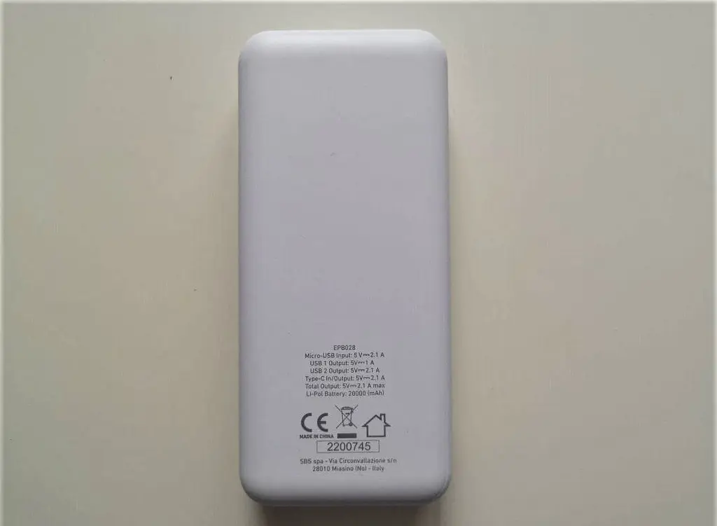 Универсальная мобильная батарея Powerbank Reinston EPB028 20000mAh (port USB-C) Белый - фото 6