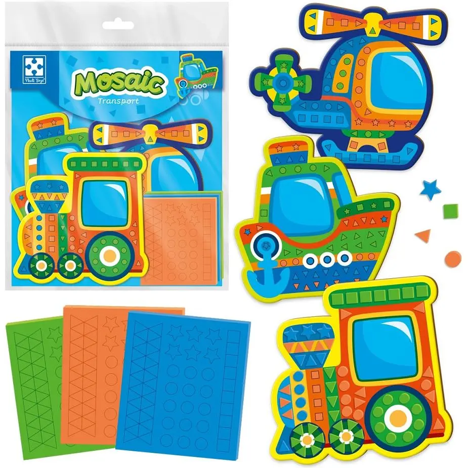 Набір для творчості Vladi Toys м'яка мозаїка Транспорт VT4511-10  - фото 4