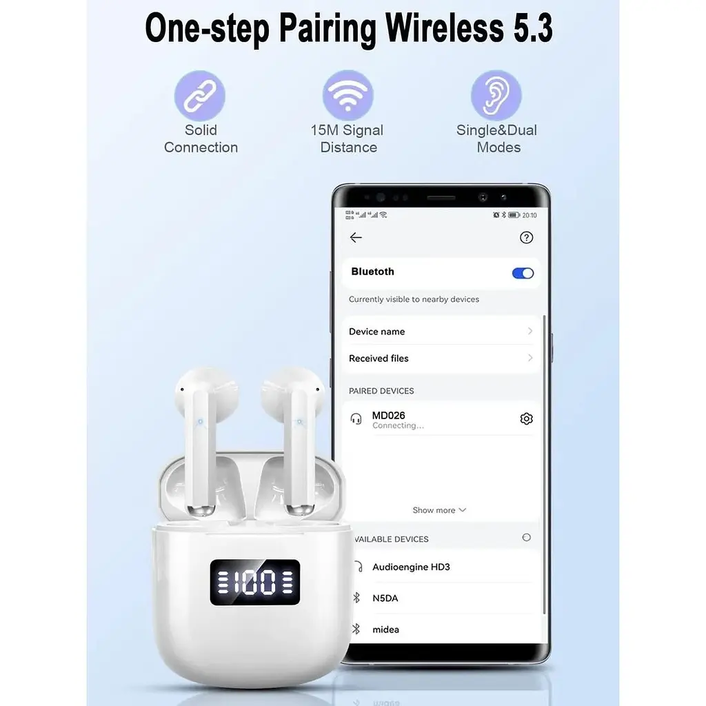 Бездротові навушники GCBIG MD026 Bluetooth 5.3 з шумопоглинанням - фото 2