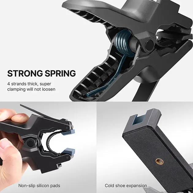 Тримач для телефона U-select Clamp Phone Mount with Adjustable Gooseneck UV-2997 MP-4 Black - фото 6