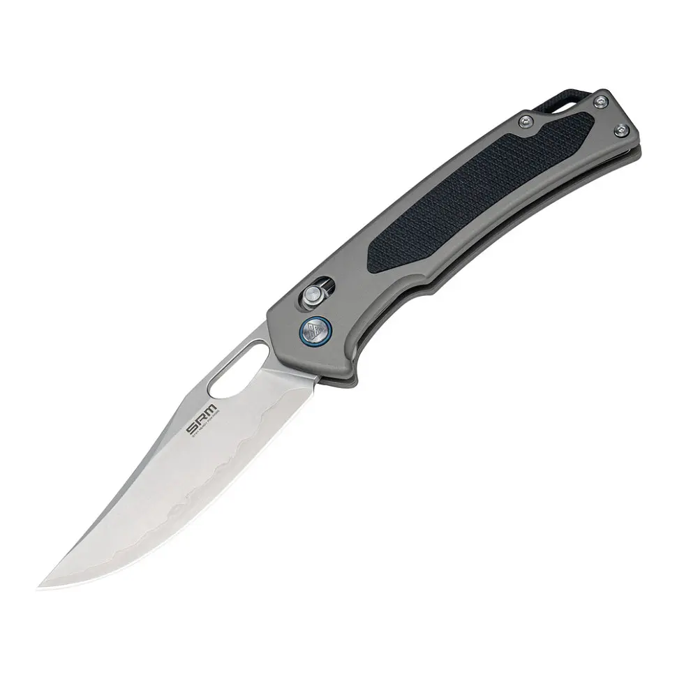 Ніж складаний туристичний SRM Retriever 9203-AK (9 см) 140Cr / G10 чорно-сірий - фото 3