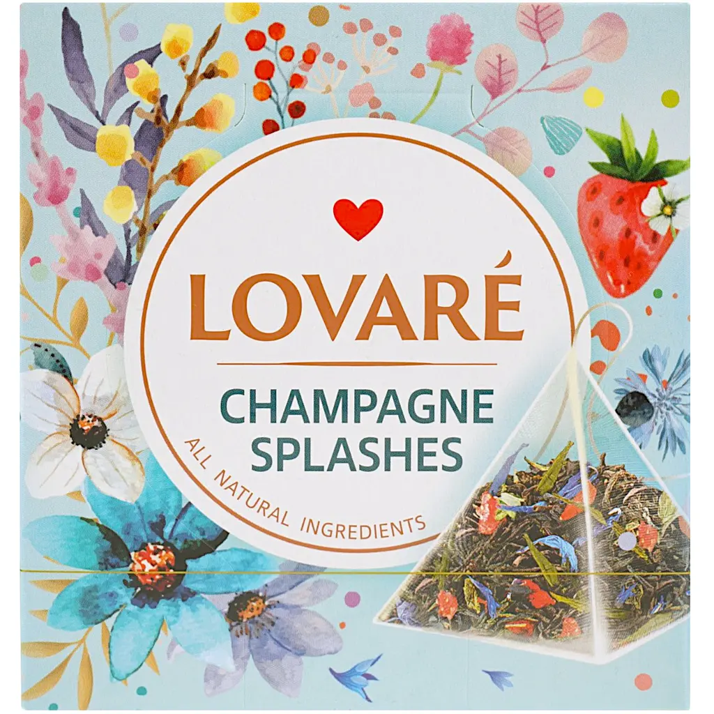 Чай чорний та зелений Lovare Champagne splashes 30 г (15 шт. х 2 г) (806910) - фото 3